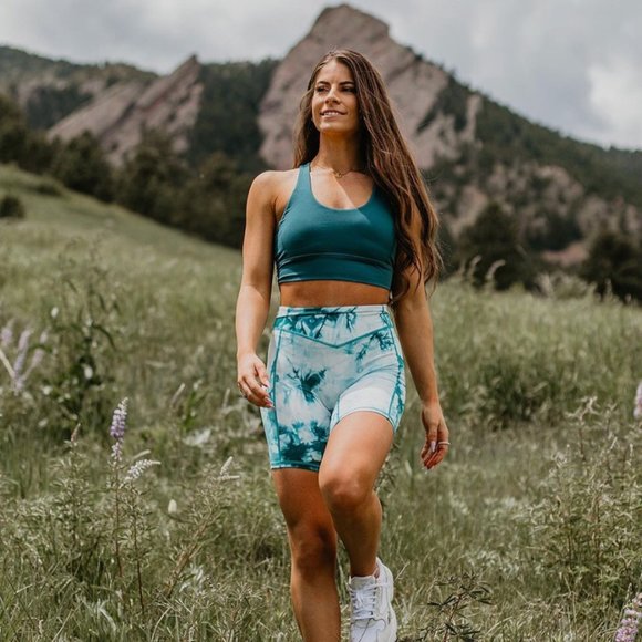 Balance Athletica Aura Bra Oasis Collection in Dive (Teal Blue) - Size Small - Picture 1 of 6